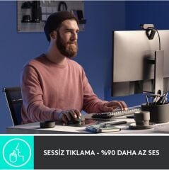 LOGITECH MX Master 3S Performans 8000dpi Optik Sensörlü Sessiz Kablosuz Mouse Siyah (910-006565)