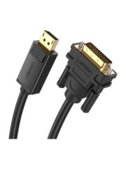 UGREEN 10221 DP103 1080P Görüntü Desteği DisplayPort to DVI 24+1 Görüntü Kablosu Siyah 2metre