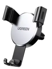 UGREEN 40907 LP130 360 Derece Otomatik Kelepçe Sıkı Tutucu Mekanik Araç İçi Telefon Tutucu Siyah