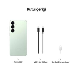 SAMSUNG Galaxy S25 Plus 256GB + 12GB RAM Akıllı Telefon Mint Yeşili (Samsung TÜRKİYE Garantili)