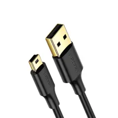 UGREEN 10355 US132 USB-A to Mini 5pin M Kablo Şarj ve Data Kablosu Siyah 1metre