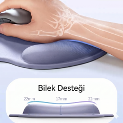 UGREEN 35858 LP668 220x245mm Premium Ergonomik Bilek Desteği Dayanağı Pedi Kaymaz Mavi Siyah Gradyan