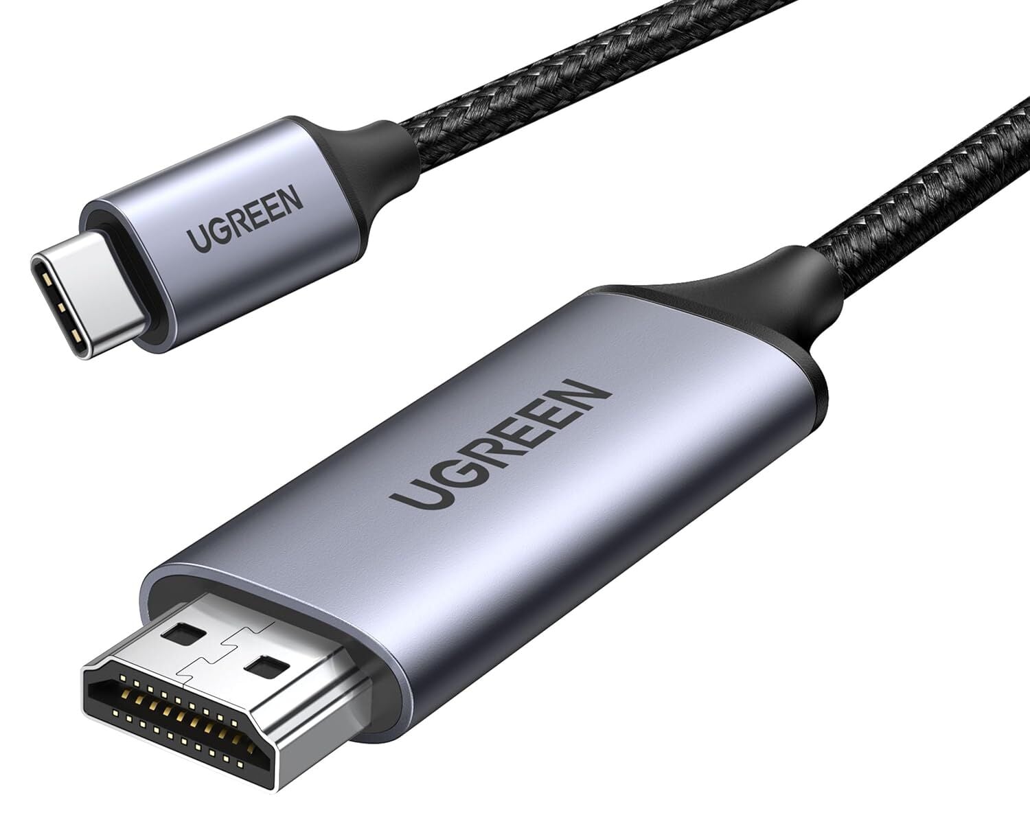 UGREEN 25155 MM142 4K 60Hz 18Gbps USB-C to HDMI Görüntü ve Ses Aktarım Kablosu Örgülü 1metre