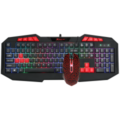 XTRİKE ME MK-503 Oyuncu Seti USB Kablolu Q Klavye Mouse Seti Siyah