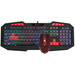 XTRİKE ME MK-503 Oyuncu Seti USB Kablolu Q Klavye Mouse Seti Siyah