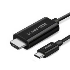 UGREEN 65188 MM121 4K USB-C to HDMI Görüntü ve Ses Aktarım Kablosu Siyah 1metre