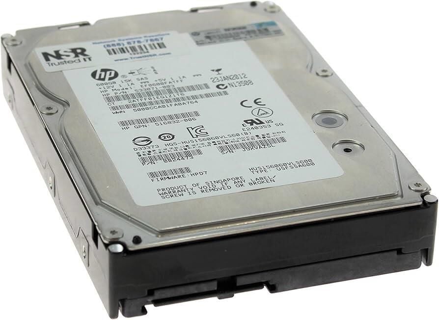 HP 600GB 15K 6G SAS 3.5 inc Sunucu Harddisk EF0600FATFE 601712-001 606227-003