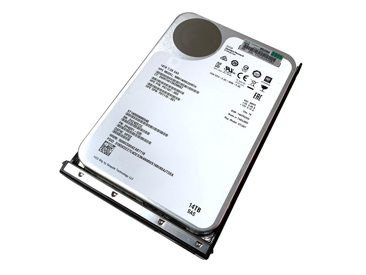 (2.EL) HPE 14TB 7.2K 12G SAS 3.5'' Server Sunucu Harddisk (ST14000NM004J) P42348-003 P14060-001 2TX203-075