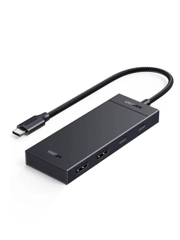 UGREEN 35583 CM806 USB-C to 2xUSB-A 2xUSB-C 3.2 Gen 2 10GB/s Yüksek Hız Dört Bağlantı Noktalı Hub Siyah 0.3metre