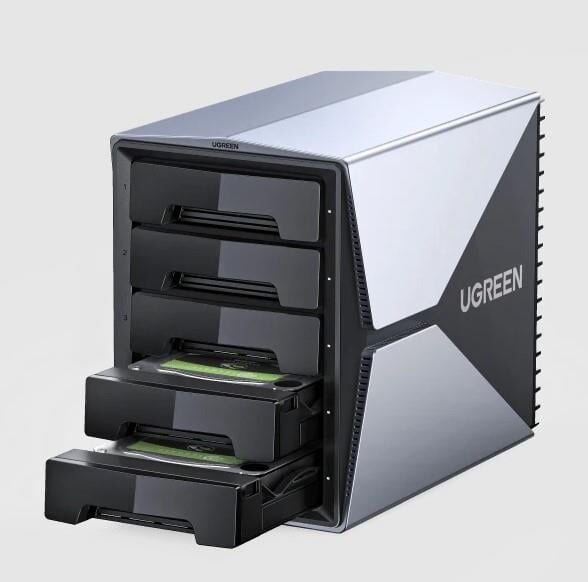 UGREEN 15974 CM646 5 Yuvalı USB-C to 2.5''-3.5'' SATA HDD SSD RAID Disk Dizisi