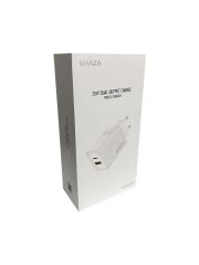 SHAZA SG2501/20/WT USB-C 20W to USB-A 18W 20W PD USB QC3.0& Type-C PD 20W Şarj Adaptörü