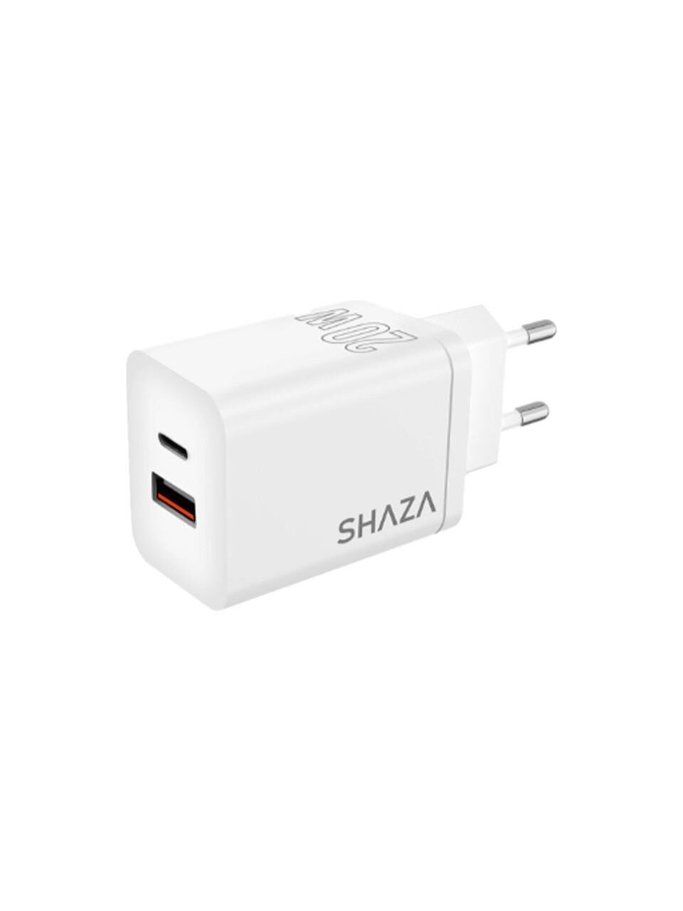SHAZA SG2501/20/WT USB-C 20W to USB-A 18W 20W PD USB QC3.0& Type-C PD 20W Şarj Adaptörü