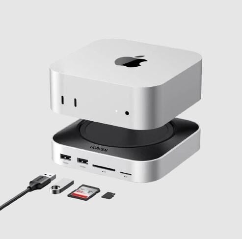 UGREEN 65487 CM481 11-in-1 USB-C Çoklayıcı Mac Mini Docking Station M.2 NVMe SSD 4K HDMI-DP RJ45 Ethernet SD-TF Kart Okuyucu 100W PD Bağlantı İstasyonu