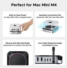 UGREEN 65487 CM481 11-in-1 USB-C Çoklayıcı Mac Mini Docking Station M.2 NVMe SSD 4K HDMI-DP RJ45 Ethernet SD-TF Kart Okuyucu 100W PD Bağlantı İstasyonu