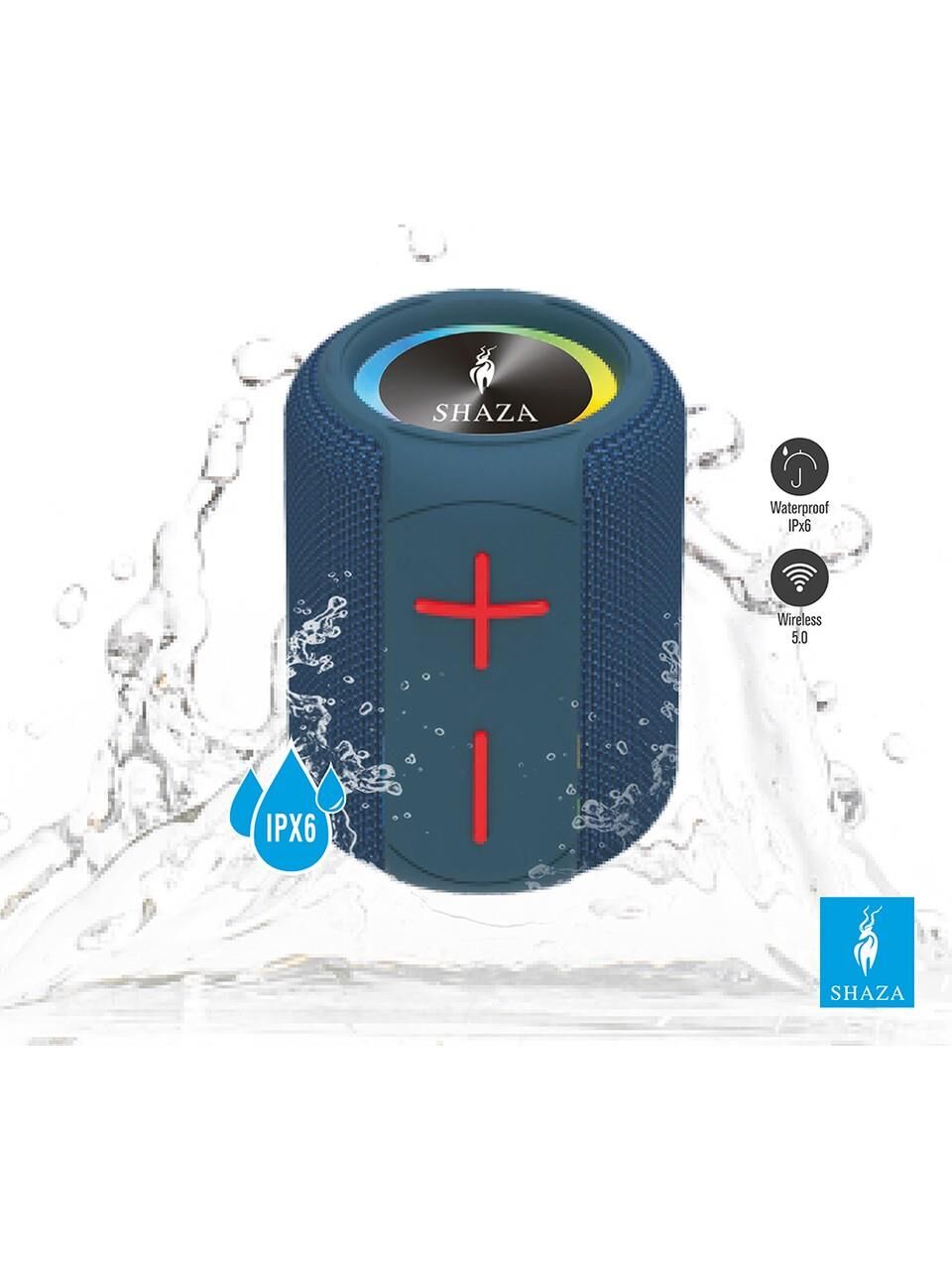 SHAZA SS4506/BK Taşınabilir 8W Ses Çıkışı RGB Bluetooth Hoparlör Mavi