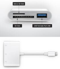 OEM 3 in 1 USB-C to USB TF/SD/microSD Kart Okuyucu - 2