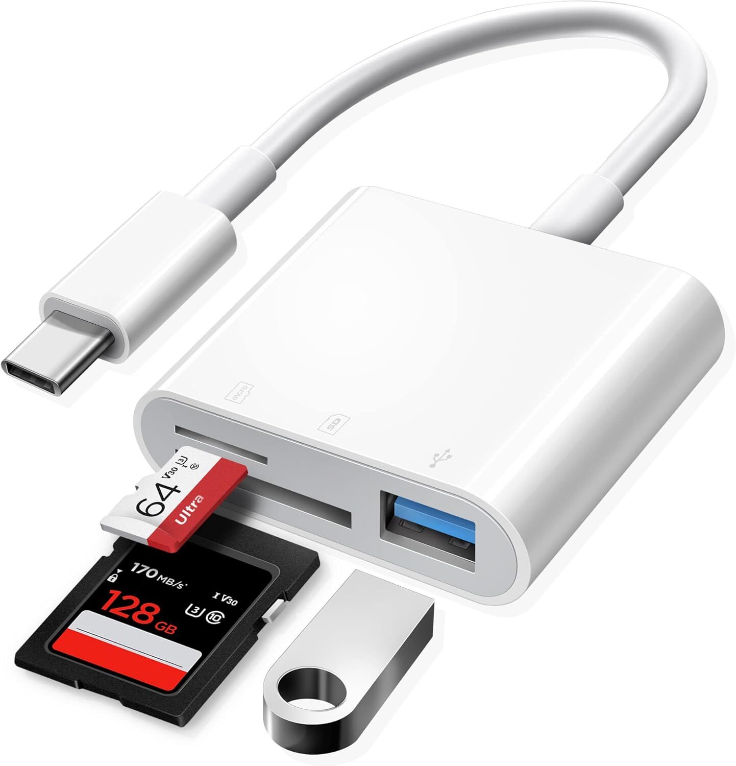OEM 3 in 1 USB-C to USB TF/SD/microSD Kart Okuyucu