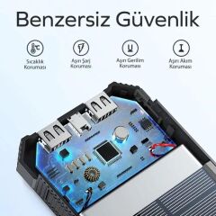 DEJİ DJ-OL2 10000mAh Led Işıklı Güneş Enerjili Solar Taşınabilir Powerbank Şarj Cihazı Yeşil