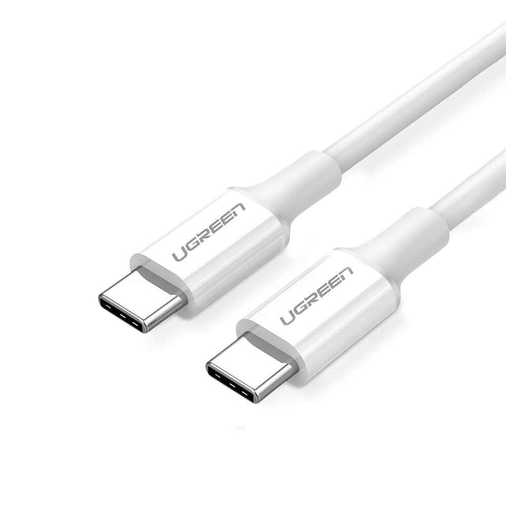 UGREEN 60551 US300 5A 100W PD USB-C to USB-C Hızlı Şarj ve Data Kablosu Beyaz 1metre