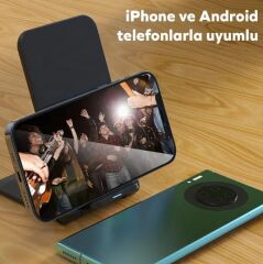 WOYAX by DEJİ WY-02 15W iPhone ve Android Uyumlu Hızlı Wireless Kablosuz Şarj Standı Siyah
