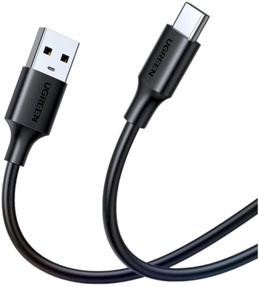 UGREEN 60117 US287 QC 3.0 Hızlı Şarj USB-A to USB-C Hızlı Şarj Kablosu Siyah 1.5metre
