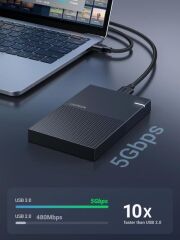 UGREEN 30725 CM471 USB-A 3.0 to Micro-B 2.5'' SATA SSD Harddisk Sabit Disk Muhafazası