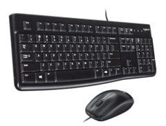 LOGİTECH MK120 USB Kablolu Q Klavye Mouse Seti Siyah (920-002560) - 2