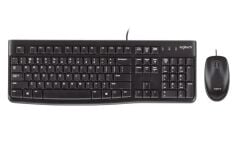 LOGİTECH MK120 USB Kablolu Q Klavye Mouse Seti Siyah (920-002560)