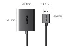 UGREEN 25161 CM679 USB-A to HDMI Dönüştürücü 1080P 60Hz Video Ses Senkronizasyon Adaptörü Siyah 15cm - 2