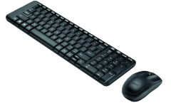 LOGİTECH MK220 USB Kablosuz Q Klavye Mouse Seti Siyah (920-003163) - 2