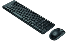 LOGİTECH MK220 USB Kablosuz Q Klavye Mouse Seti Siyah (920-003163) - 2