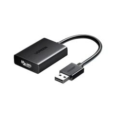 UGREEN 25161 CM679 USB to HDMI Dönüştürücü 1080P 60Hz Video Ses Senkronizasyon Adaptörü Siyah 15cm