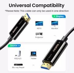 UGREEN 60312 HD141 8K 60Hz 4K 120Hz 2K 165Hz HDMI 2.1 Fiber Optik Görüntü Aktarma Kablosu 25metre - 2