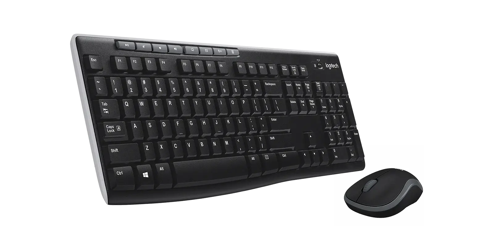 LOGİTECH MK270 USB Kablosuz Q Klavye Mouse Seti Siyah (920-004525)