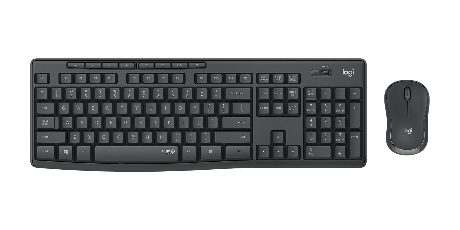 LOGİTECH MK295 USB Kablosuz Q Klavye Mouse Seti Siyah (920-009804)