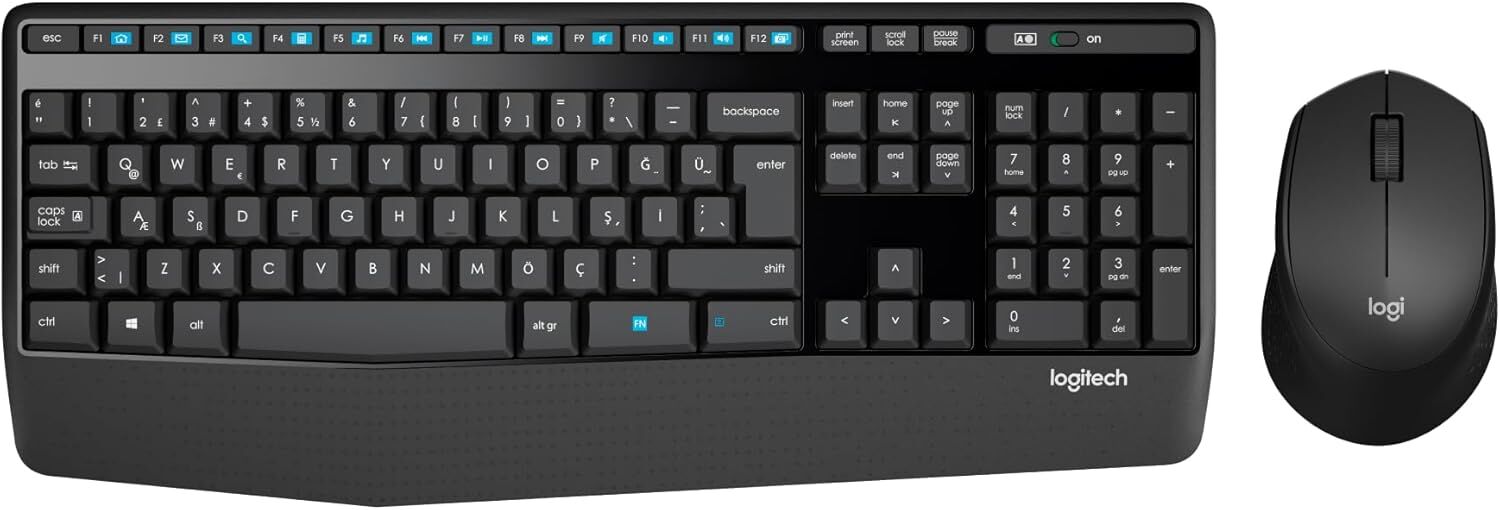 LOGITECH MK345 Comfort USB Kablosuz Q Klavye Mouse Seti Siyah (920-006514)