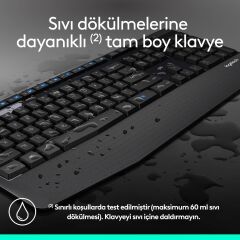 LOGITECH MK345 Comfort USB Kablosuz Q Klavye Mouse Seti Siyah (920-006514)