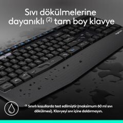 LOGITECH MK345 Comfort USB Kablosuz Q Klavye Mouse Seti Siyah (920-006514)