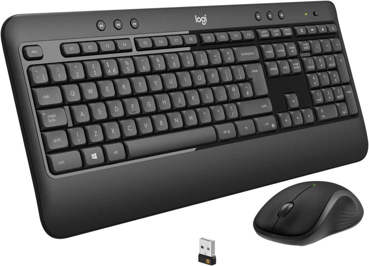 LOGİTECH MK540 Advanced USB Kablosuz Q Klavye Mouse Seti Siyah (920-008687)