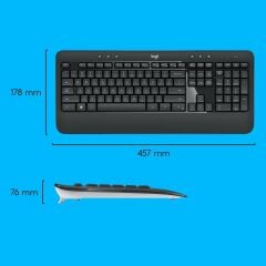 LOGİTECH MK540 Advanced USB Kablosuz Q Klavye Mouse Seti Siyah (920-008687) - 2