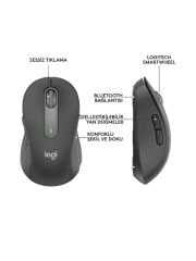 LOGİTECH Signature M650 L Left Büyük Boy Sol El İçin Sessiz Kablosuz Mouse Siyah (910-006239) - 2