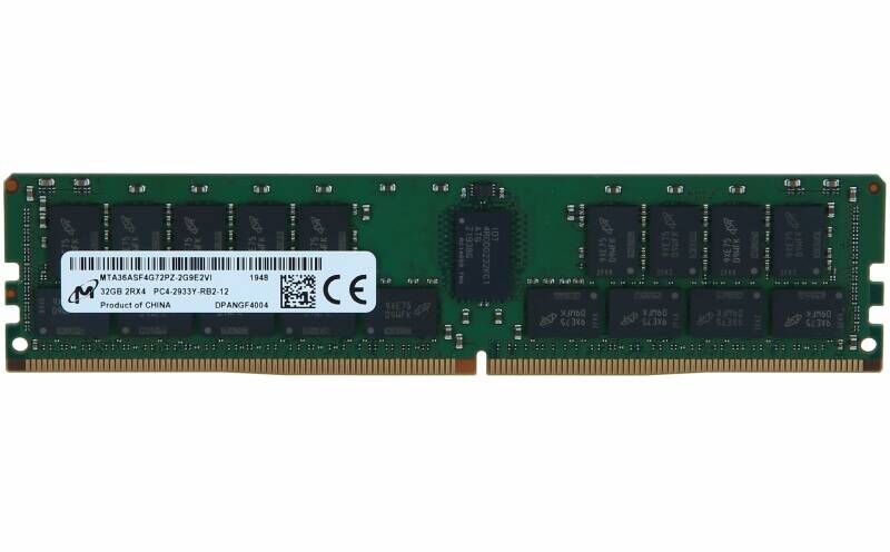 HPE MİCRON 32GB DDR4 2933MHz 2Rx4 PC4-2933Y CL21 ECC RDIMM Server Sunucu Ram MTA36ASF4G72PZ-2G9E2VI P03052-091
