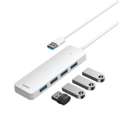 BASEUS UltraJoy Series 4 in 1 4 Port USB-A to USB 3.0x4 HUB Lite 50cm Küme Moon White B0005280B211-02