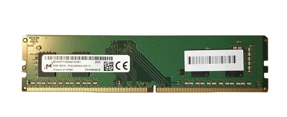 MİCRON 8GB DDR4 3200MHz PC4-3200AA 1Rx16 UDIMM Desktop Ram MTA4ATF1G64AZ-3G2FA
