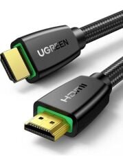 UGREEN 40410 HD118 HDMI Kablo 4K 18GB/s HDMI 2.0 Örgülü Görüntü ve Ses Aktarma Kablosu Siyah 2metre
