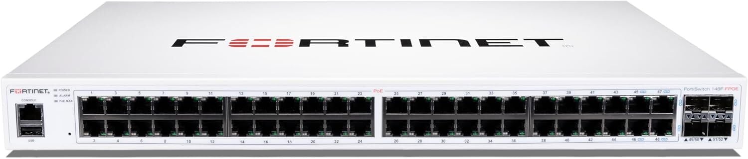 FORTİNET FortiSwitch 148F Layer 2 FortiGate Network Switch FS-148F