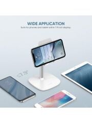 UGREEN 60343 LP177 Ayarlanabilir Açı Masaüstü Telefon Standı Beyaz Şarj İçin Boşluklu Tasarım Sağlam ve Dayanıklı