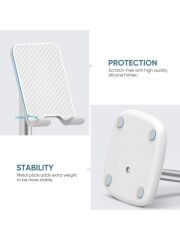 UGREEN 60343 LP177 Ayarlanabilir Açı Masaüstü Telefon Standı Beyaz Şarj İçin Boşluklu Tasarım Sağlam ve Dayanıklı