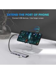 UGREEN 50209 CM136 5 in 1 USB-C to 3xUSB Çoklayıcı 1x4K/30Hz HDMI 1xPD USB-C 100W PD Şarj Desteği Çok Fonksiyonlu Bağlantı İstasyonu