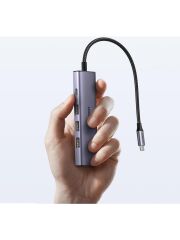 UGREEN 15597 CM511 5 in 1 USB-C Hub Çoklayıcı HDMI 4K 60Hz 3 Port USB 3.0 100W Şarj Bağlantı İstasyonu